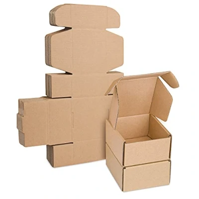 Image of Corrugated Cardboard Shipping Boxes, 100x100x53mm Royal Mail Small Parcel PIP Packaging Mailing Boxes for Business, Posting, Storing or Gift(Pack of 10)