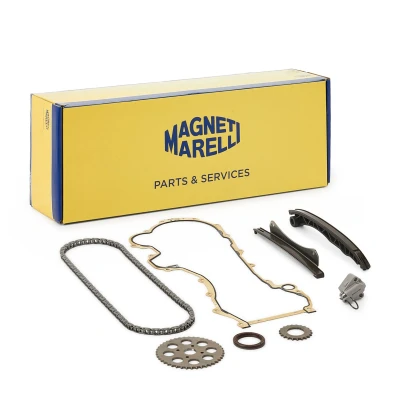 Image of MCK0100 Timing Chain Kit MAGNETI MARELLI 341500000100 with seal without screw set Closed chain, Simplex VAUXHALL: Corsa Mk3, Astra Mk6, Mk4