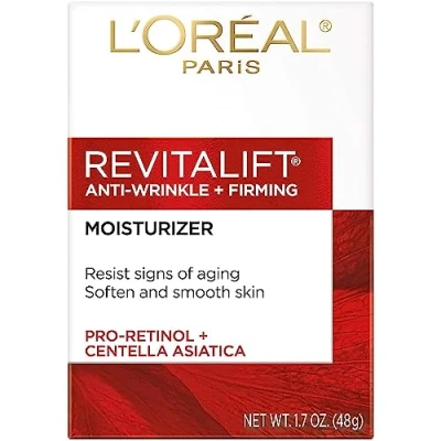 Image of L&#039;Oreal Paris Revitalift Face and Neck Anti Wrinkle Firming Moisturizer Day Cream, 1.7 Ounce