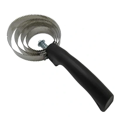 Image of SecureFix Direct Spiral Curry Comb Horse (Brush Pets Equestrain Metal Grooming Shredding Black)