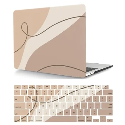 Image of Hard Cover Compatible with New MacBook Air 13 inch Retina Display &amp; Touch ID 2020 2019 2018 Release Model A1932 A2179 A2337 M1, Laptop Shell Case Keyboard Cover, Grey