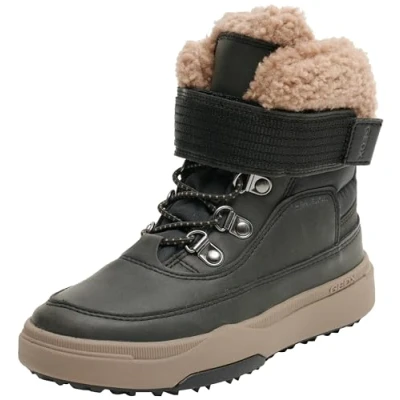 Image of Geox J Bunshee Pg Boy B A Ankle Boot, Black Beige, 1.5 UK