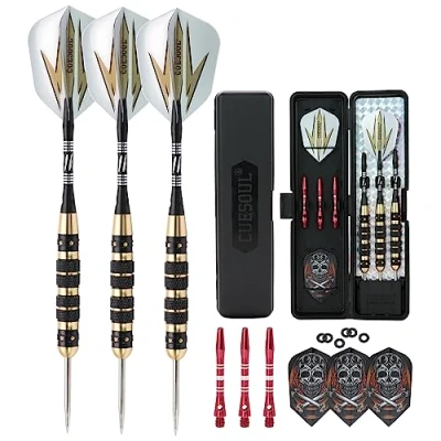 Image of CUESOUL Archer 26 Grams Steel Tip Darts Black Coating brass Barrels
