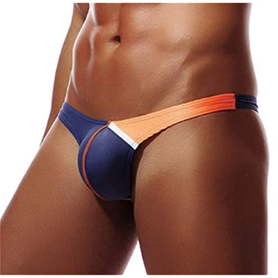 Image of Yomie Men&#039;s Hot Sexy Slips Strings Erotic Boxer Brief, Blue1, L