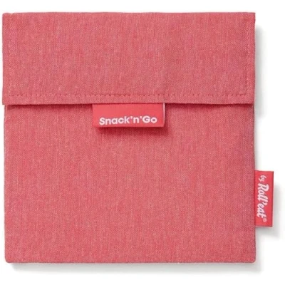 Image of Roll&#039;eat Snack&#039;n&#039;Go Nature Organic and Reusable Snack Bag Without BPA (red)