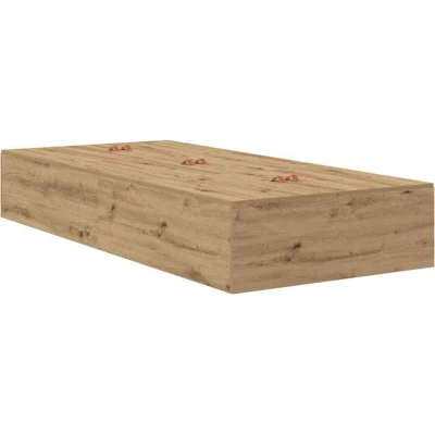 Image of vidaXL Storage Bed Frame Artisan Oak 75x190 cm