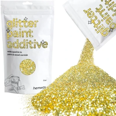 Image of Glitter Paint for Walls Sand Gold Additive Emulsion Latex Acrylic Sparkles Fine Interior Painting 100g / 3.5oz