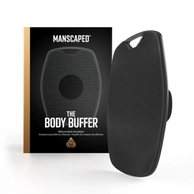 Image of MANSCAPED® The Body Buffer Premium Silicone Scrubber for Nourishing, Cleaning &amp; Exfoliating Your Skin Lather Boosting Bristles with Ergonomic No Slip Handle, Long Lasting Easy to Clean (1 Pack)