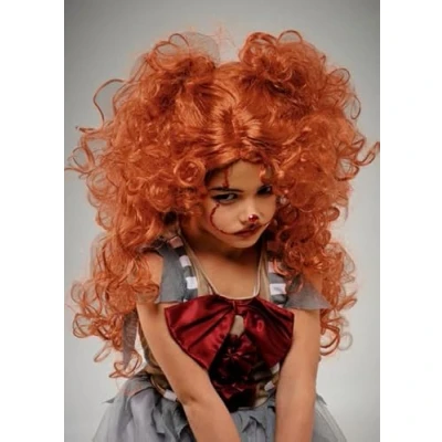 Image of It Clown Style Curly Ginger Girls Pennywise Wig