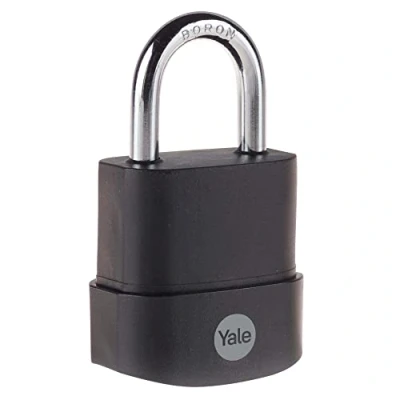 Image of Yale Y227B/45/122/1 Maximum Security 45mm Protector Weatherproof Padlock Open Boron Shackle 3 Keys