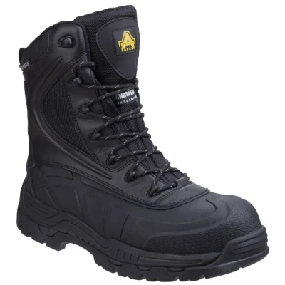 Image of Amblers Safety AS440 Adults Waterproof Boot Size 4 UK Black