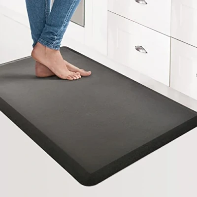 Image of Art3d Anti Fatigue Mat 1/2 Inch Cushioned Kitchen Non Slip Foam Comfort Cushion for Standing Desk, Office or Garage Floor (17.3&quot;x28&quot;, Black)