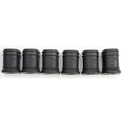 Image of Meinl Percussion Conga Saver Set 6 piece Tuning Lug Cover for 10 mm Tension Rods Plastic, Black (CONGA SAVER10)