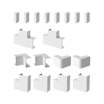 Image of Habengut accessory set for mounting the cable duct 22x12 mm, colour: white