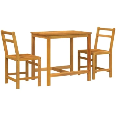 Image of vidaXL 3 Piece Balcony Set Solid Wood Acacia