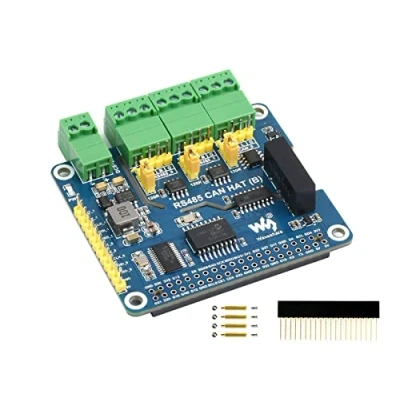Image of RS485 CAN HAT for Raspberry Pi, Expand 2 Ch and 1 CAN, SPI communication, Industrial Grade Isolation Protections