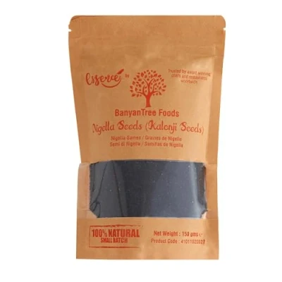 Image of BanyanTree Foods Nigella Seeds 150g (Kalonji Seeds) All Natural, Indian Origin
