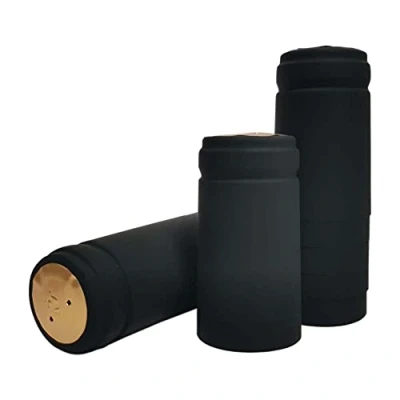 Image of DIAH DO IT AT HOME Shrink Caps (100pcs) Wine Wrap Bottle Capsules Tops (Black)