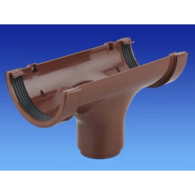 Image of Wavin OSMA Roundline Running Outlet Straight 112mm Brown 0T624n