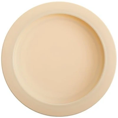 Image of Sammons Preston Plate with Inside Edge, 9&quot; Food Spill Prevention Aid, Durable Plates Inner Lip, Eating Support for Children, Adults, Elderly and Disabled, Polypropylene, Off White