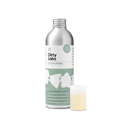 Image of Dirty Labs Signature Scent Bio Liquid Laundry Detergent 32 Loads (8.6 fl oz) Hyper Concentrated High Efficiency &amp; Standard Machine Washing Nontoxic, Biodegradable Stain Odor Removal