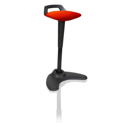 Image of Spry Stool Black Frame Bespoke Colour Seat Pimento KCUP1205