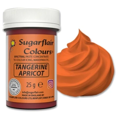 Image of Sugarflair Spectral Tangerine Apricot Food Colouring Paste, Highly Concentrated for Buttercream, Sugar Royal Icing, Cake Mixes and More! Vibrant Colour Dye 25g