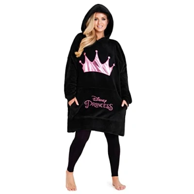 Image of Disney Women&#039;s Hoodies, Oversized Blanket Hoodie, Minnie and Mickey Gifts (Black/Pink)