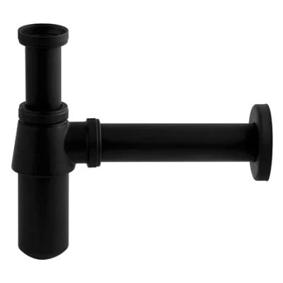Image of Modern Basin Sink Bottle Trap Waste Bathroom Pipe Matte Black