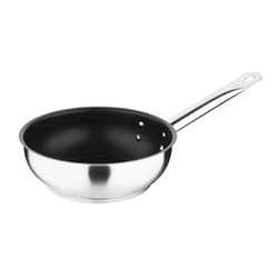 Image of Vogue Stainless Steel Non Stick Teflon Platinum Plus Sauté Pan 20cm