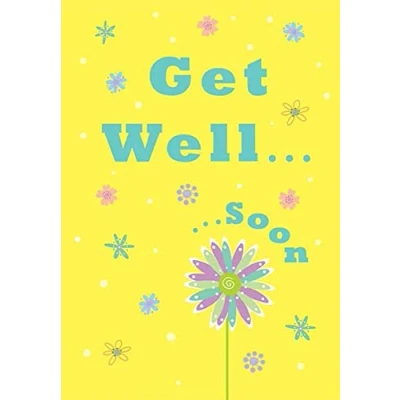 Image of Piccadilly Greetings Traditional Occasion Card Get Well 7 x 5 inches