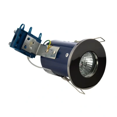 Image of Electralite Yate Fire Rated Downlight IP65 Black Chrome