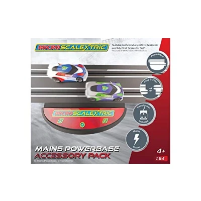 Image of Micro Scalextric Mains Powered Track Piece Accessories, Silver