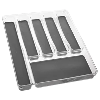 Image of Secret DE Gourmet Cutlery Tray with 6 Compartments l. 40 x 32 H. 4.5 cm Dark Grey