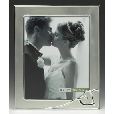 Image of Shudehill Giftware Black and Silver Wedding Heart 8x10 Frame