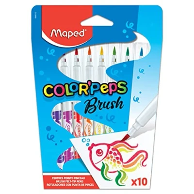 Image of Maped Brush Felt Pens, Pack of 10