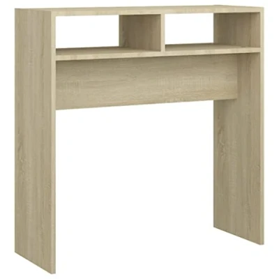 Image of vidaXL Console Table Home Decor Living Room Furniture Accessories Modern Accent Couch End Side Hall Desk Cabinet Chipboard Sonoma Oak