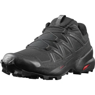 Image of SALOMON Men&#039;s Speedcross 5 Trail Running Shoe, Black Phantom, 7 UK