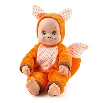 Image of Smoby 7600210123WEB Minikiss Animals Cuddly Fox Kissing Doll for Children from 12 Months Orange