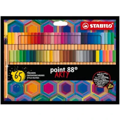 Image of Fineliner STABILO point 88 ARTY Pack of 65 Assorted colours