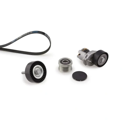 Image of 6PK1735, OAP7090, T38054, T38439 V ribbed belt set GATES K246PK1735 with freewheel pulley FleetRunner Micro Stretch Fit