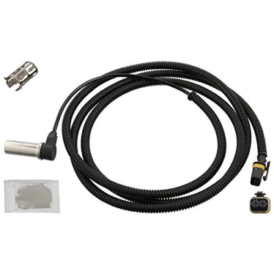 Image of 81271206110, 81271206138, 81271206164 ABS Sensor FEBI BILSTEIN 102456 Rear Axle Right, Front Right with grease, sleeve 1800Ohm 2140mm 2200mm