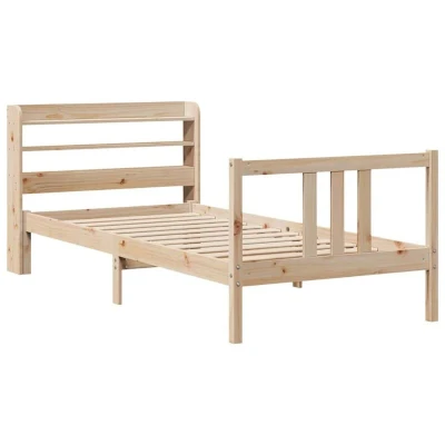 Image of Bed Frame with Headboard without Mattress 90x190 cm Single Vidaxl