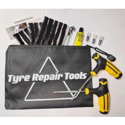 Image of PowerMag TORO MOTORCYCLE CAR VAN TUBELESS TYRE PUNCTURE REPAIR KITS TIRE TOOLS EMERGENCY HEAVY DUTY