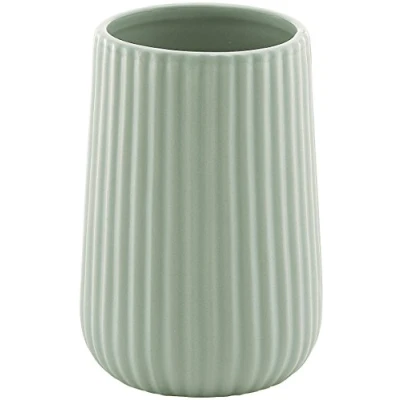 Image of Gedy Toothbrush Holder, ceramics, Green, 8 X 11.6
