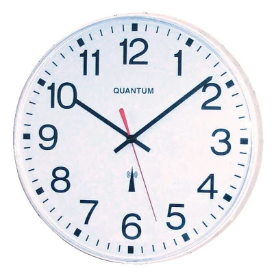 Image of Quantum 2500 10&quot; Round White Radio Controlled Clock