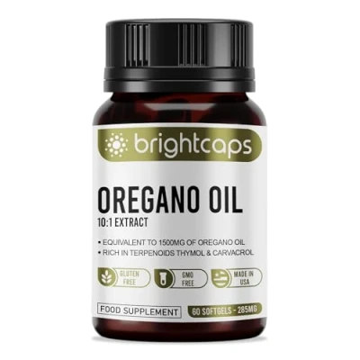 Image of Wild Oregano Oil Extract 10:1 Equivalent to 1500mg High in Carvacrol &amp; Thymol 60 Softgels