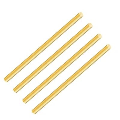 Image of LAVMHAB Round Brass Rod 4mm x 150mm, Solid Shaft Rods Bars for DIY Craft (4pcs)