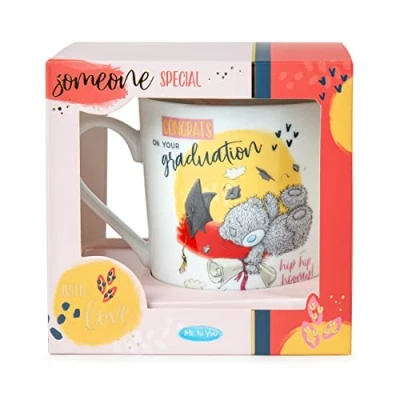 Image of Me To You Bear Graduation Boxed Mug Ceramic, Blue,gold,grey