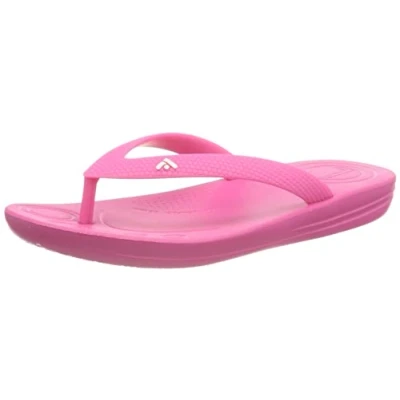 Image of Fitflop Unisex Kids Iqushion Ergonomic Flip flops Flop, Pink Jam, 11 UK Child